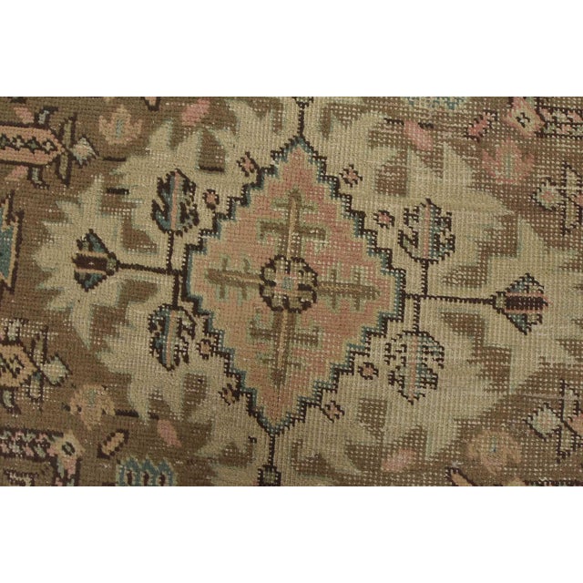 Tabriz Rug 7’9” X 10’11” Pink Wool Vintage Distressed Hand-Knotted Carpet For Sale - Image 11 of 15