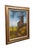 Vintage barn country landscape oil painting by American artist Everett Woodson. The work features a dilapidated barn and...