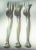 Antique Silver Art Nouveau Forks, Hallmarked, C. 1910, Set of Three For Sale - Image 9 of 9
