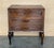 Mid-Century French Walnut Side Table with One Drawer and Hidden Door, 1950s For Sale - Image 16 of 18