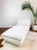 Vintage 1970s Pair of Modern Slipper Chairs & Ottoman in White Faux Shearling / Boucle Upholstery by Marge Carson For Sale - Image 9 of 11