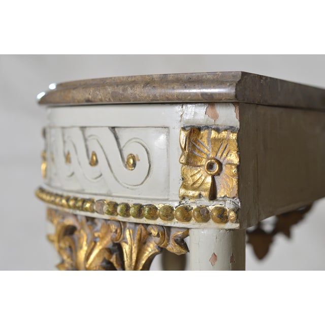 Carved and Painted Half-Moon Console Tables, Italy, 1940s, Set of 2 For Sale - Image 15 of 18