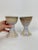 1990s Ceramic Handmade Face Goblet Cups- Set of 2 For Sale - Image 4 of 11