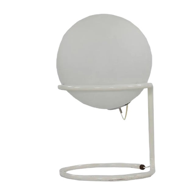 Large Mid-Century Glass Ball Floor Lamp from Glashütte Limburg For Sale