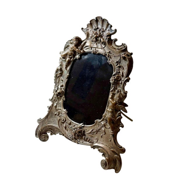 Antique French Bronze Picture Frame For Sale In Tampa - Image 6 of 8