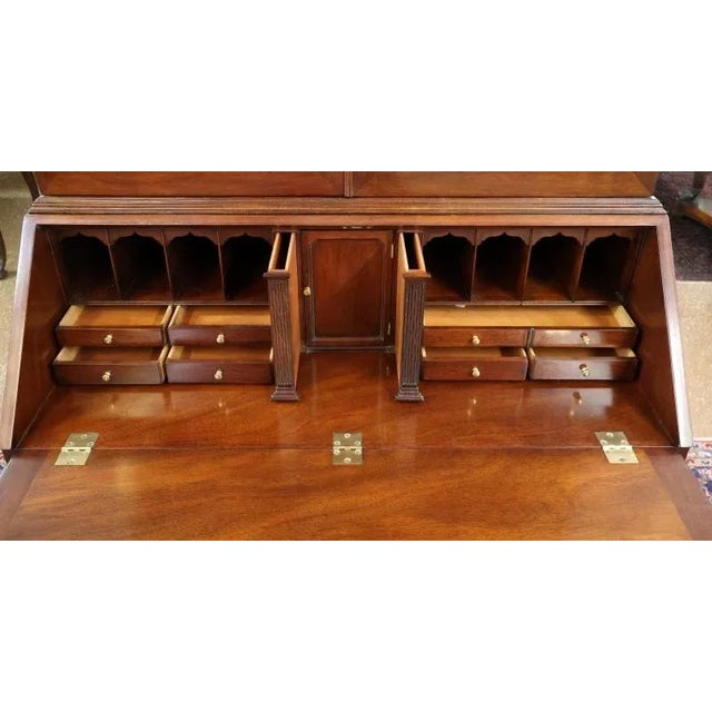 Brown Kindel Furniture National Trust Collection Mahogany Carved Secretary Desk For Sale - Image 8 of 18