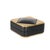 Animal Skin Black Lambskin Gold Metal Square CC Clutch For Sale - Image 7 of 7