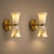 Not Yet Made - Made To Order Contemporary Brass & Natural Alabaster Double Wall Sconces, Bathroom Vanity & Bedroom Lighting - Set of 2 For Sale - Image 5 of 7