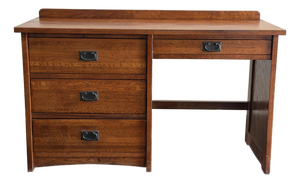 Mid 20th Century Spanish Revival Style Mission Quarter Sawn Oak Desk
