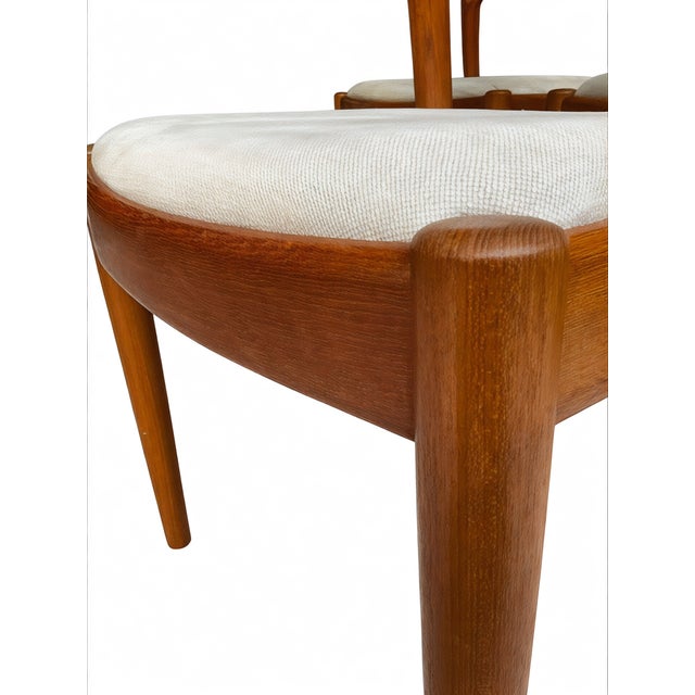 Danish Modern Dining Chairs in Teak by Niels Koefoed for Koefoeds Hornslet Møbelfabrik A/S, Denmark, 1970s, Set of 3 For Sale - Image 12 of 16
