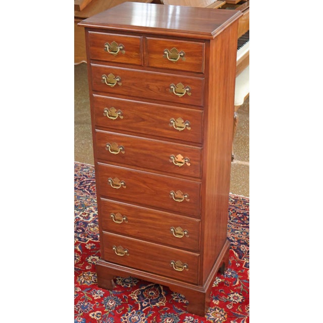 Traditional 1990s Henkel Harris Virginia Galleries Cherry Wood 7 Drawer Lingerie Chest For Sale - Image 3 of 13