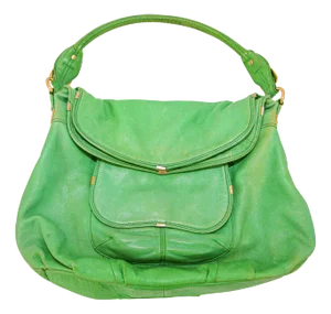B. Makowsky Green Leather Shoulder Bag