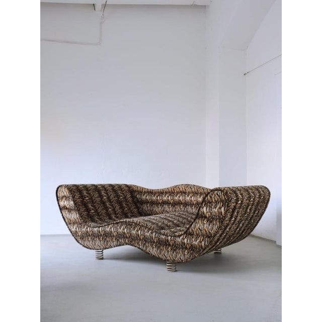 Large Postmodern Animal Print Sofa, Germany, 1990s For Sale - Image 10 of 10