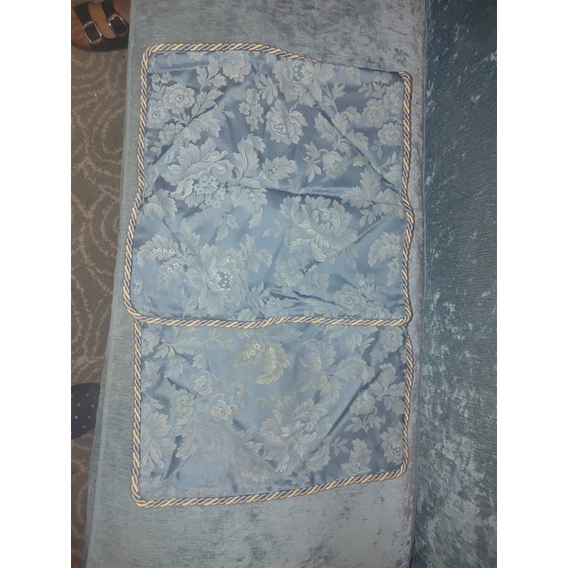 Vintage Down Filled Camelback Sofa - Velvet Silk Upholstery For Sale - Image 10 of 10