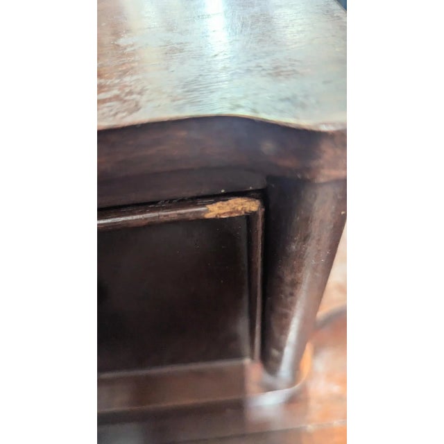 Antique Mahogany Writing Desk Lyre-Shape Legs 18th Century For Sale - Image 11 of 13