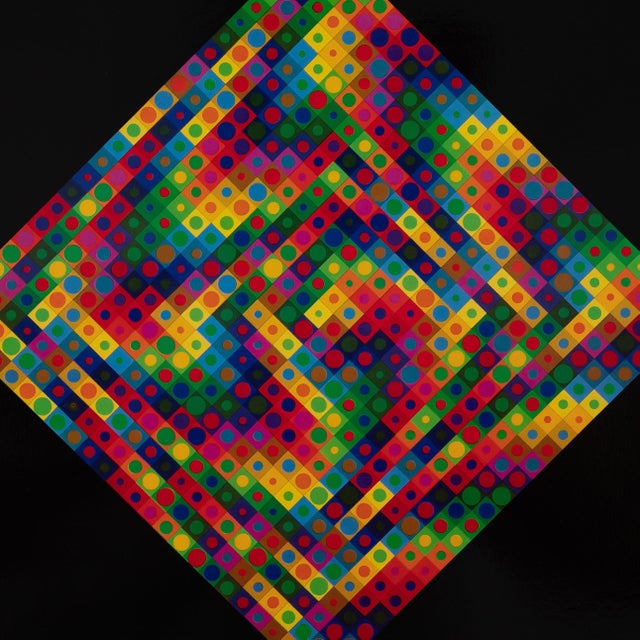 Victor Vasarely (1906-1997) MAJUS Heliogravure after a work by the artist On heavy paper, 27 x 27 cm (approx. 11 x 11...