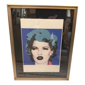 21st Century Framed Kate Moss 30/60 Numbered Lithography by Banksy