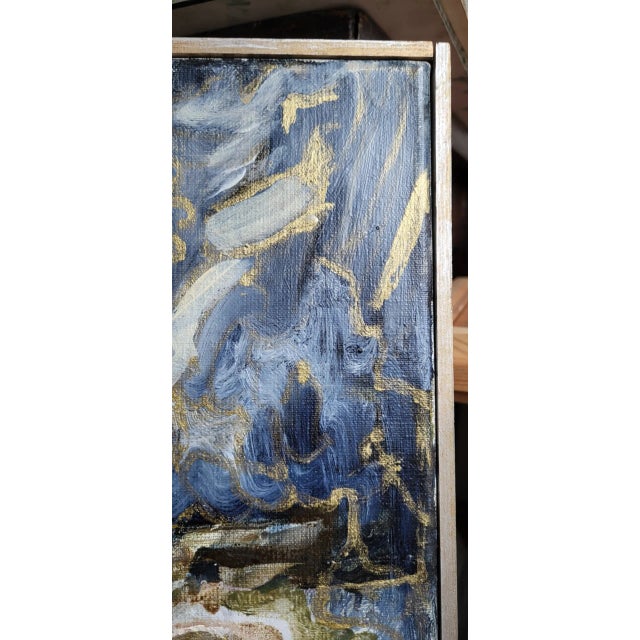 Abstract Expressionist Oil Painting on Linen, "Sugar House (Formerly Keith)" by Lynn Christian 2014 For Sale - Image 4 of 6