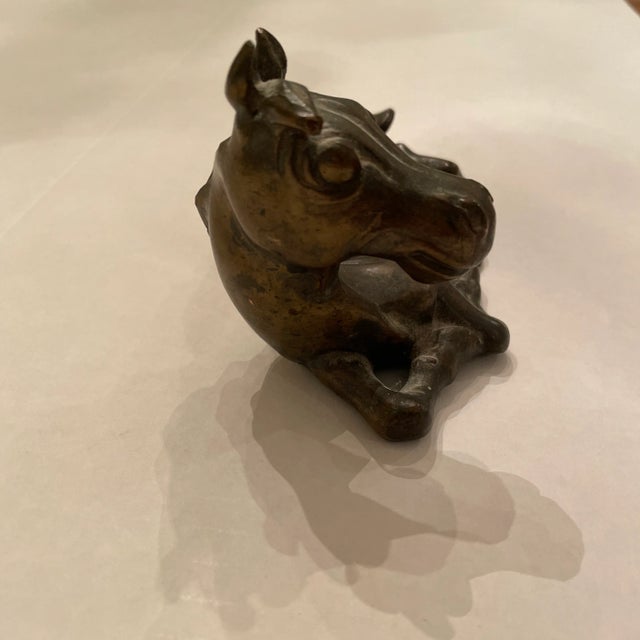 Mid-Century Modern Vintage K&O Co. Bronze Horse Ashtray For Sale - Image 3 of 12