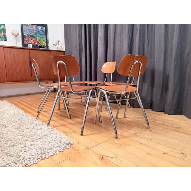 Vintage KN-38 Chairs by Karl Nothhelfer for VS Möbel, 1960s, Set of 6 For Sale - Image 17 of 18