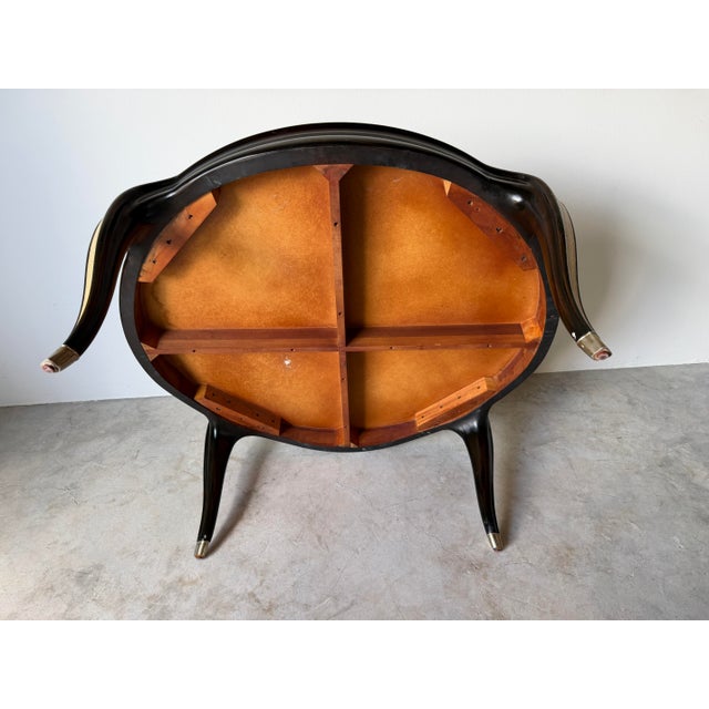 Vintage Art Deco Style Shagreen & Ebony Round Coffee Cocktail Table For Sale - Image 15 of 15