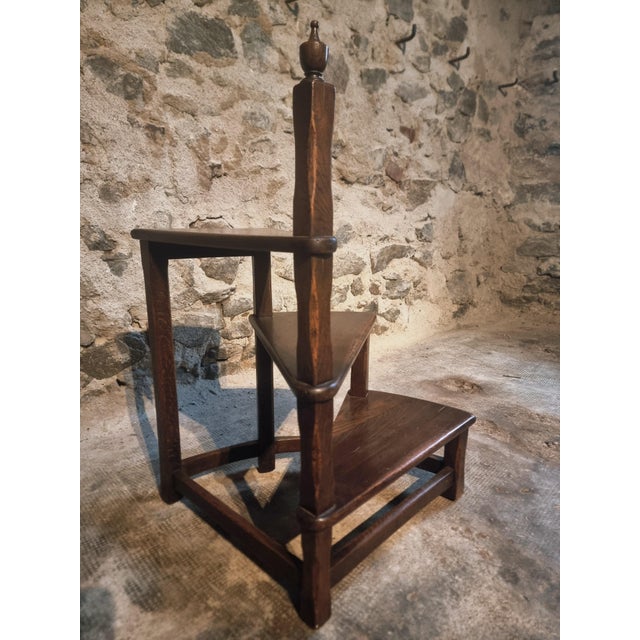 Mid-Century English Oak Library Step, 1960s For Sale - Image 13 of 16