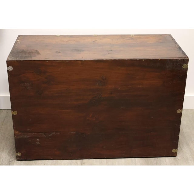 Antique Korean Elmwood Stacking Chest With Brass Fittings, Late Joseon Dynasty, Circa 1890–1910 For Sale - Image 9 of 12