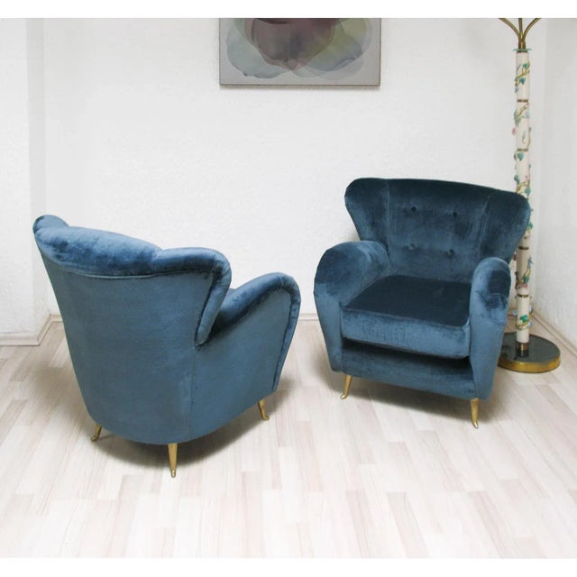 Set of Mid-Century Italian Lounge Chairs, 1950s For Sale - Image 9 of 11