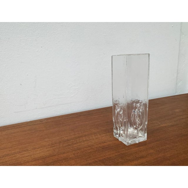 Mid-Century Scandinavian Glass Vase with Flower Motif, 1960s For Sale - Image 12 of 18