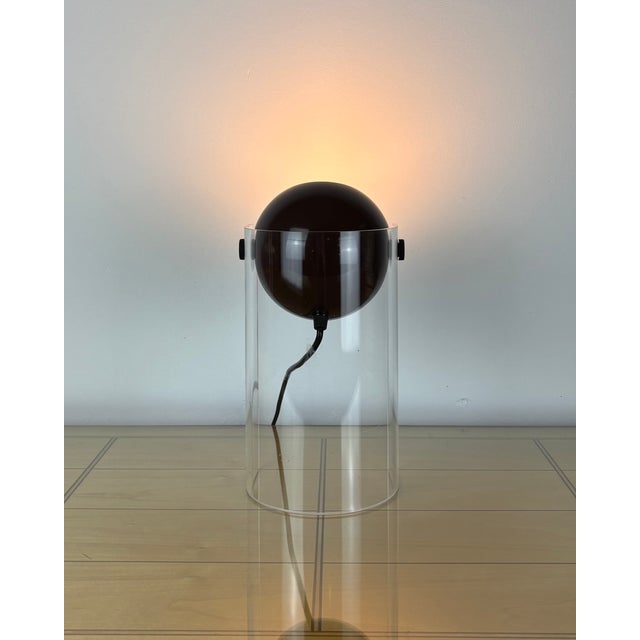 Space Age Brown Eyeball Spot Light with Acrylic Stand, 1970s For Sale - Image 9 of 18