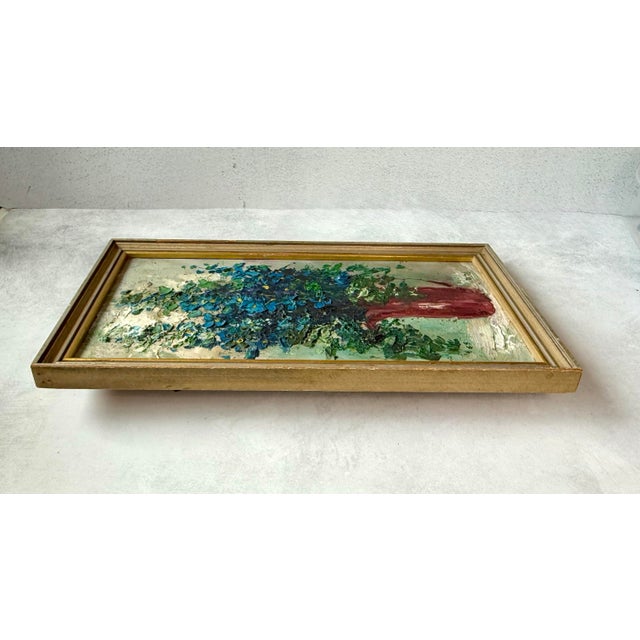 Mid-20th-Century Oil Painting Impressionist Floral Bouquet Framed Signed Zaza Meuli For Sale In New York - Image 6 of 12