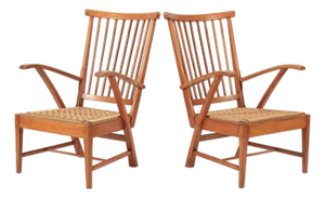 Vintage Mid Century Dutch Wooden Lounge Chairs by Vero Stoel