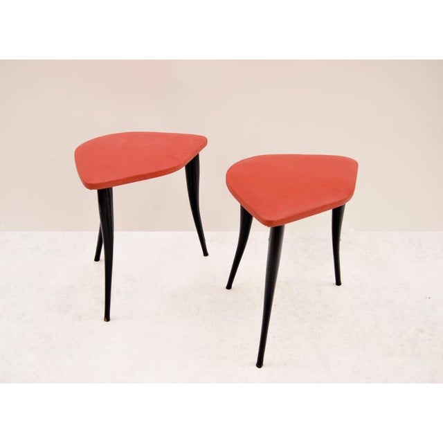 Set of Tripod Stools, 1950s For Sale - Image 3 of 5