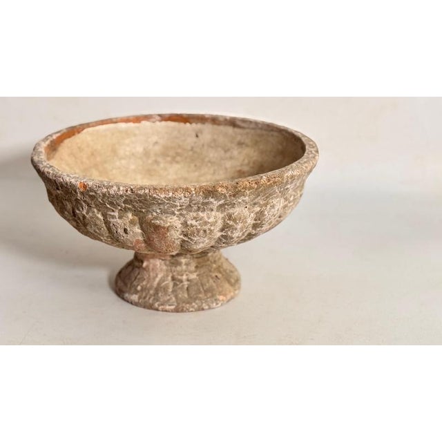 Ceramic French Provincial Style Patinated Terracotta Planter on Pedestal, Early 20th Century For Sale - Image 7 of 14