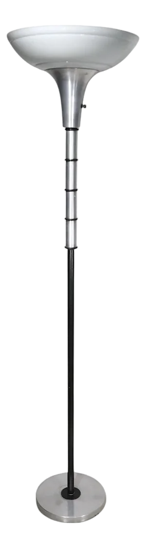 Mid 20th Century Art Deco Machine Age Torchiere Uplight Floor Lamp