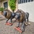 Metal Large Bronze Sculptures of Lions, 1870, Set of 2 For Sale - Image 7 of 18