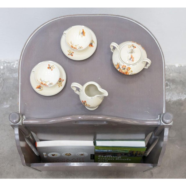 Wooden Trolley with Magazine Rack For Sale - Image 10 of 17