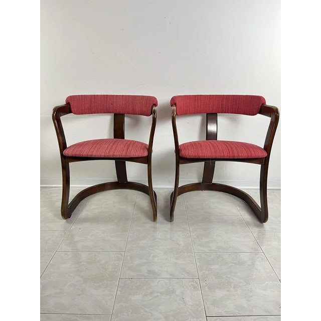 Set of Mid-Century Italian Curved Wooden Chairs attributed to Achille and Piergiacomo Castiglioni, 1960s For Sale - Image 9 of 9