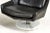 Metal Black Leather Lounge Chairs With Calacatta Marble Bases, 1970 For Sale - Image 7 of 13