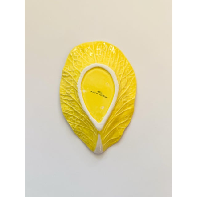 Secla 1970s Secla Yellow Cabbage Leaf Serving Dish, Portugal For Sale - Image 4 of 6