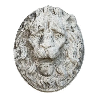 Mid 20th Century Concrete Lion Head For Sale