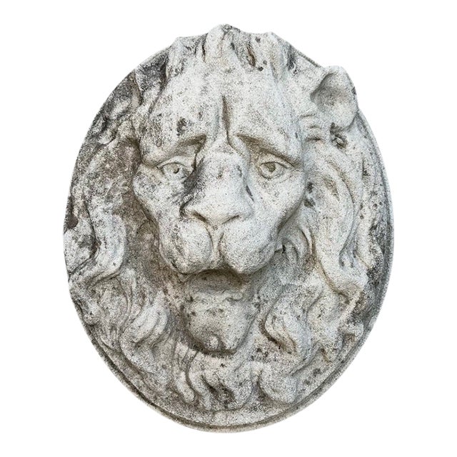 Mid 20th Century Concrete Lion Head For Sale