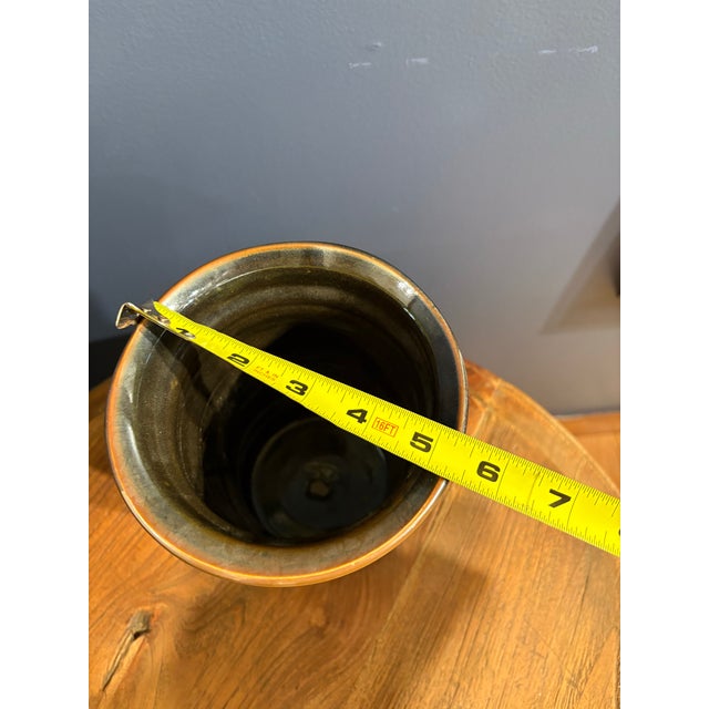 Barbara Beck Handmade Clay Vase - Initialed For Sale - Image 4 of 5