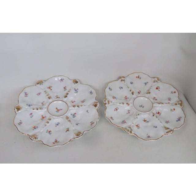 This beautiful Pair of Oyster Serving Plates is made of porcelain. This gorgeous plates were made to serve oysters; it is...