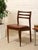 Set of 4 Vintage Danish Modern Rosewood Dining Chairs With Brown Upholstered Seats For Sale - Image 4 of 12