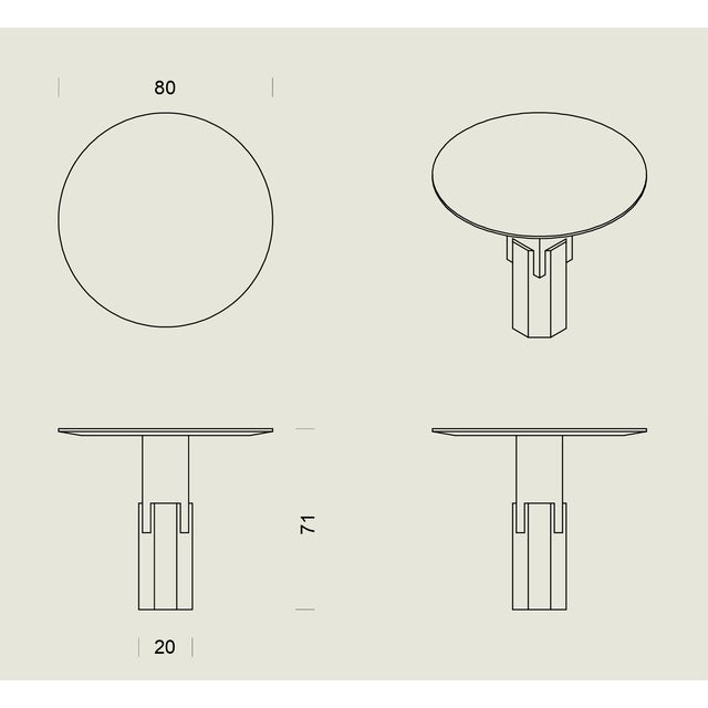 Bistro Table by Oeuffice For Sale - Image 4 of 6