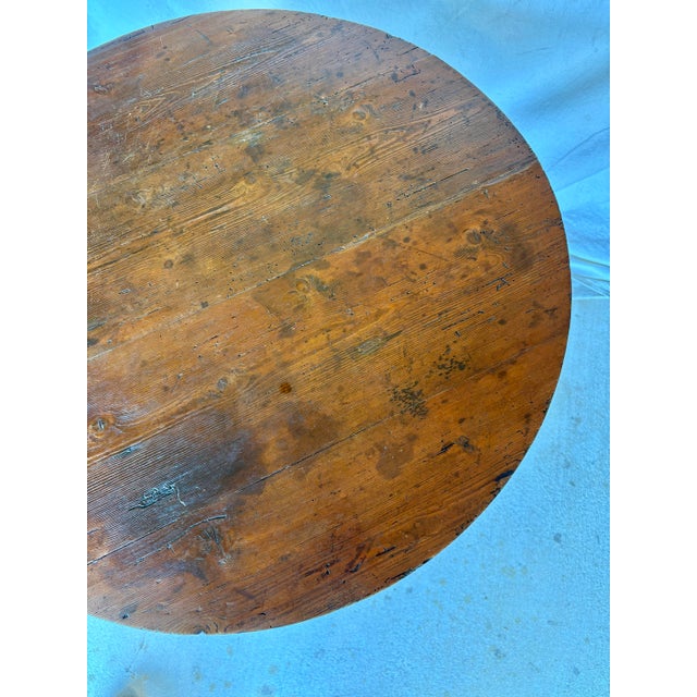 Wood 19th Century English Pine Cricket Table For Sale - Image 7 of 12