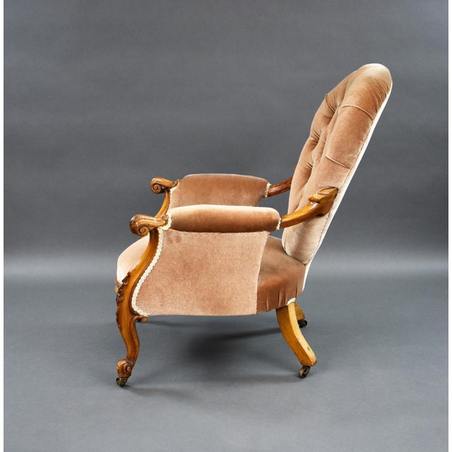 Victorian Walnut Armchair, 1870s For Sale - Image 12 of 13