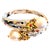 Late 20th Century BOCHIC “Orient” Vintage Bangle Set 18K Gold & Silver, Pearls & Sapphires For Sale - Image 5 of 12
