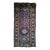Vintage Persian Kurdish Area Rug, Hand-Knotted Wool, Geometric Medallion Pattern, Blue & Ivory, 2x4 For Sale